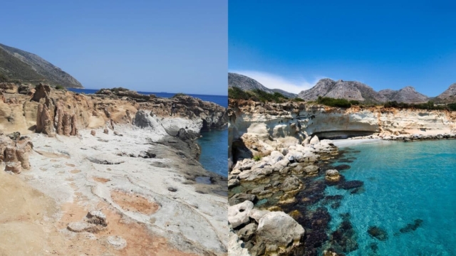 Κατάλευκα βράχια, καθαρά νερά: Η παραλία με το απολιθωμένο δάσος που ήταν κάποτε «στέκι» των πειρατών