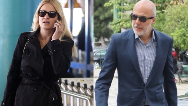 Από… Γιώργο σε Γιώργο η Σκορδά: Για αυτό έγιναν θέαμα με τον Μπαρμπαλιά στο αεροδρόμιο πριν πετάξουν για Μύκονο