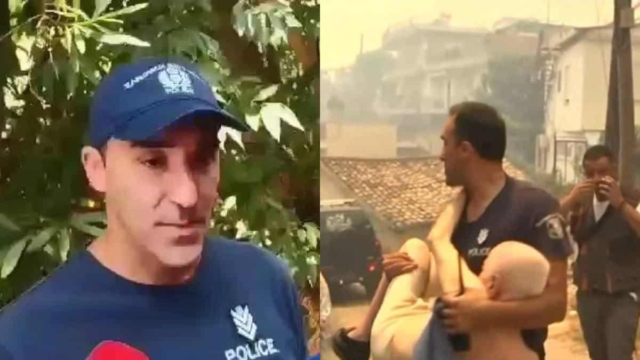Συγκλονίζει ο αστυνομικός που έσωσε ηλικιωμένο από την φωτιά στην Πάτρα: «Τον σήκωσα στην αγκαλιά μου και με κρατούσε φοβισμένος»