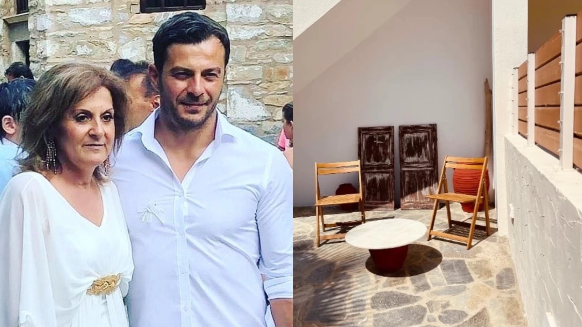 Τεράστια σαλοκουζίνα με τζάκι, μαρμάρινο μπάνιο: Ο Γιώργος Αγγελόπουλος έφτιαξε Airbnb βίλα με το όνομα της μητέρας του (video)