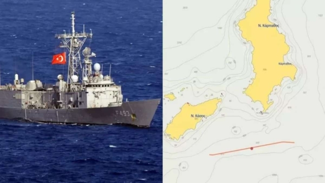 Σκηνικό έντασης στην Κάσο έστησε η Τουρκία – Για πρώτη φορά αμφισβητεί ευθέως την Ελληνοαιγυπτιακή Συμφωνία για μερική οριοθέτηση ΑΟΖ