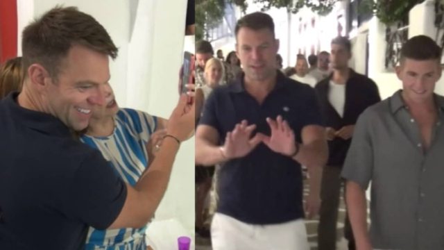 Στα κοσμικά Ματογιάννια της Μυκόνου βολτάρει ο Στέφανος Κασσελάκης με τον Τάιλερ Μάκμπεθ (video)