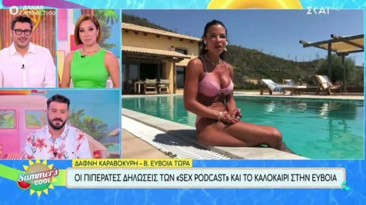 Δημοσιογράφος βγήκε για συνέντευξη στον ΣΚΑΪ με μαγιό (ΒΙΝΤΕΟ)