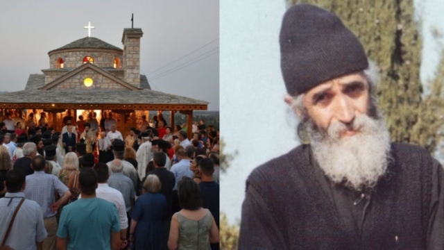Λαοθάλασσα πιστών για τον Άγιο Παΐσιο στο ναό του  «διαβιβαστή Του Θεού» στην Μακρακώμη