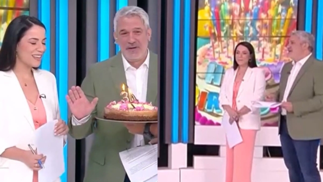 Έκπληξη on air για την Ευλαμπία Ρέβη: Πώς γιόρτασε με τους συναδέλφους της στο πλατό (video)