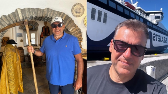 «Ερωτευμένος» στην Τήνο ο Γιώργος Λιάγκας: Στο λατρεμένο εξοχικό του, με μια παρέα που…ξεχωρίζει