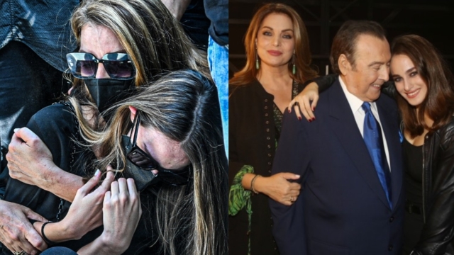 Έμειναν μόνες: Τραγικές φιγούρες η Άντζελα Γκερέκου με την κόρη της στο μνημόσυνο για τα 3 χρόνια από τον χαμό του Τόλη Βοσκόπουλου (photos)