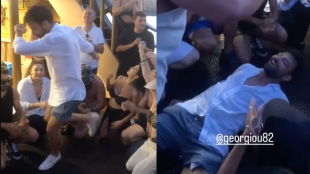 Του ‘δωσε και κατάλαβε ο μέλλων γαμπρός: Με βαρύ αρσενικό ζεϊμπέκικο αποχαιρέτησε την «ελευθερία» του ο Ανδρέας Γεωργίου (video)