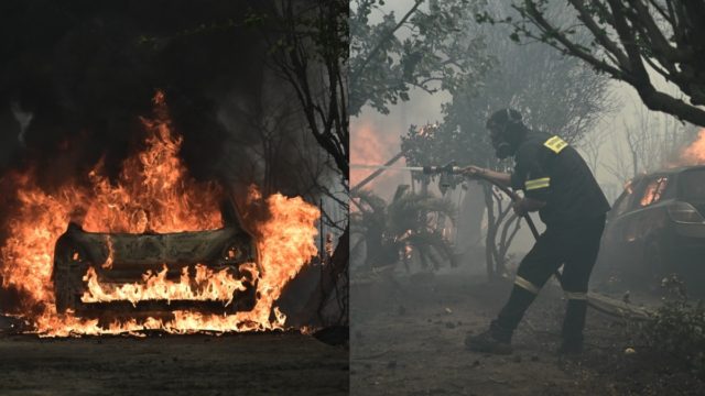 Δραματική εξέλιξη στον Νέο Βουτζά: Κάηκαν δύο οχήματα της Πυροσβεστικής, τραυματίστηκε πυροσβέστης