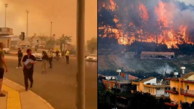 Ζοφερή μέρα στην Τουρκία: Μεγάλη φωτιά στο Κορδελιό της Σμύρνης – Καίγονται σπίτια, εκκενώνονται χωριά (videos)