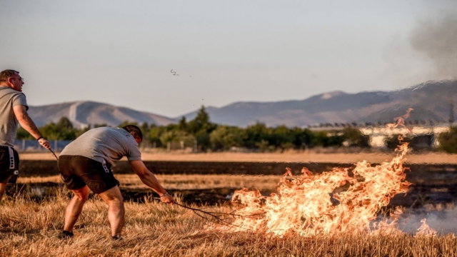 Μεγάλη φωτιά στο Χορδάκι Ρεθύμνου: Ισχυρές επίγειες δυνάμεις – Μήνυμα για εκκένωση