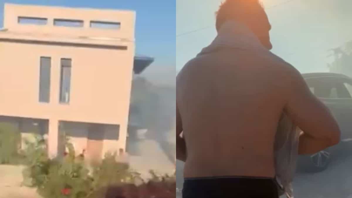 Φωτιά στον Βαρνάβα Αττικής: Συγκλονιστικό βίντεο από τον απεγκλωβισμό κατοίκου από αστυνομικό – Το σπαρακτικό κάλεσμα για βοήθεια