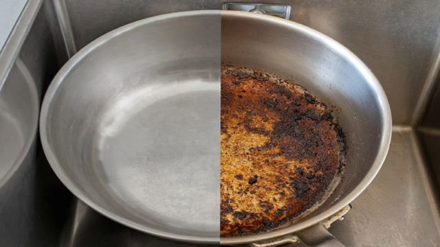 Το έξυπνο κόλπο με το ξύδι για κολλημένο φαγητό στην κατσαρόλα: Δε θα ξανά πετάξετε κουζινικό σκεύος