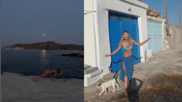 Σπέρνει ταραχή η Κλέλια Ανδριολάτου: Κάνει γιόγκα με το μικροσκοπικό μωβ μπικίνι της στο φεγγαρόφως και βάζει “φωτιά” στο Instagram (Βίντεο)