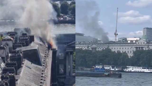 Συναγερμός στο Λονδίνο: Φωτιά στο ιστορικό παλάτι Somerset House – Υπό διερεύνηση τα αίτια (video)