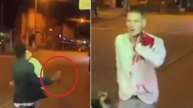Σκληρές εικόνες: Μαχαιρώνουν εν ψυχρώ άνδρα την ώρα που έχει πάει βόλτα το παιδί του! (video)