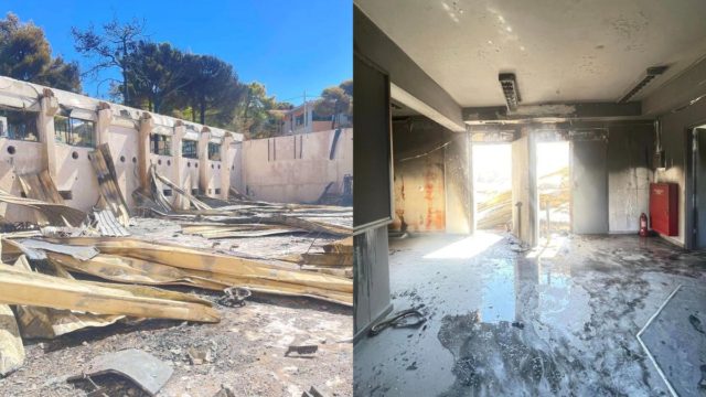 «Μείνετε ασφαλείς, τα άλλα όλα ξαναγίνονται»: Το συγκινητικό μήνυμα της ΑΕ Πεντέλης μετά τις εικόνες αποκάλυψης στο Κλειστό που κάηκε ολοσχερώς (photos)