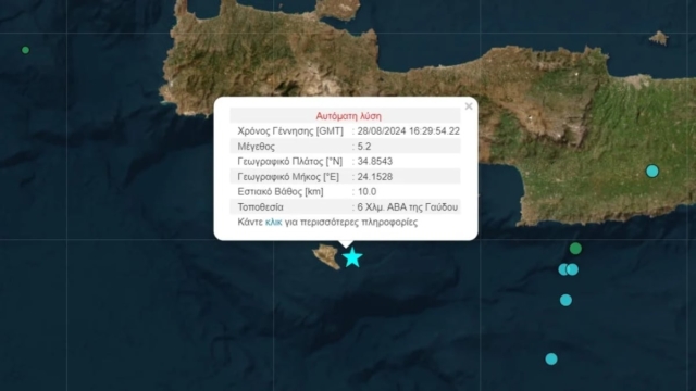 Σεισμός 5,2 Ρίχτερ στην Κρήτη! «Ταρακουνήθηκαν» όλοι οι νομοί του νησιού