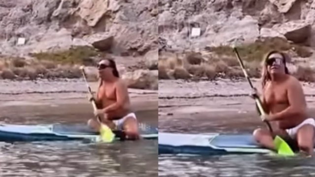«Αχ, βάρα το κουπί»: Ο Τρύφωνας Σαμαράς κάνει SUP και «γκρεμίζει» το Instagram από σχόλια (video)