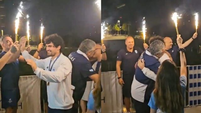 Ολυμπιακοί Αγώνες 2024: Αποθέωση για τον Τσελίδη στο Ολυμπιακό Χωριό – Αγκαλιές και πυρσοί για τον «χάλκινο» τζουντόκα (video)