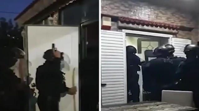 Εντυπωσιακό video της Αστυνομίας με εφόδους σε σπίτια στην Αττική: Βρέθηκε και κλεμμένο όπλο αστυνομικού