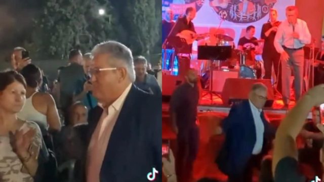 Μερακλίδικο ζεϊμπέκικο του Δημήτρη Κουτσούμπα στο φεστιβάλ της ΚΝΕ (Video)
