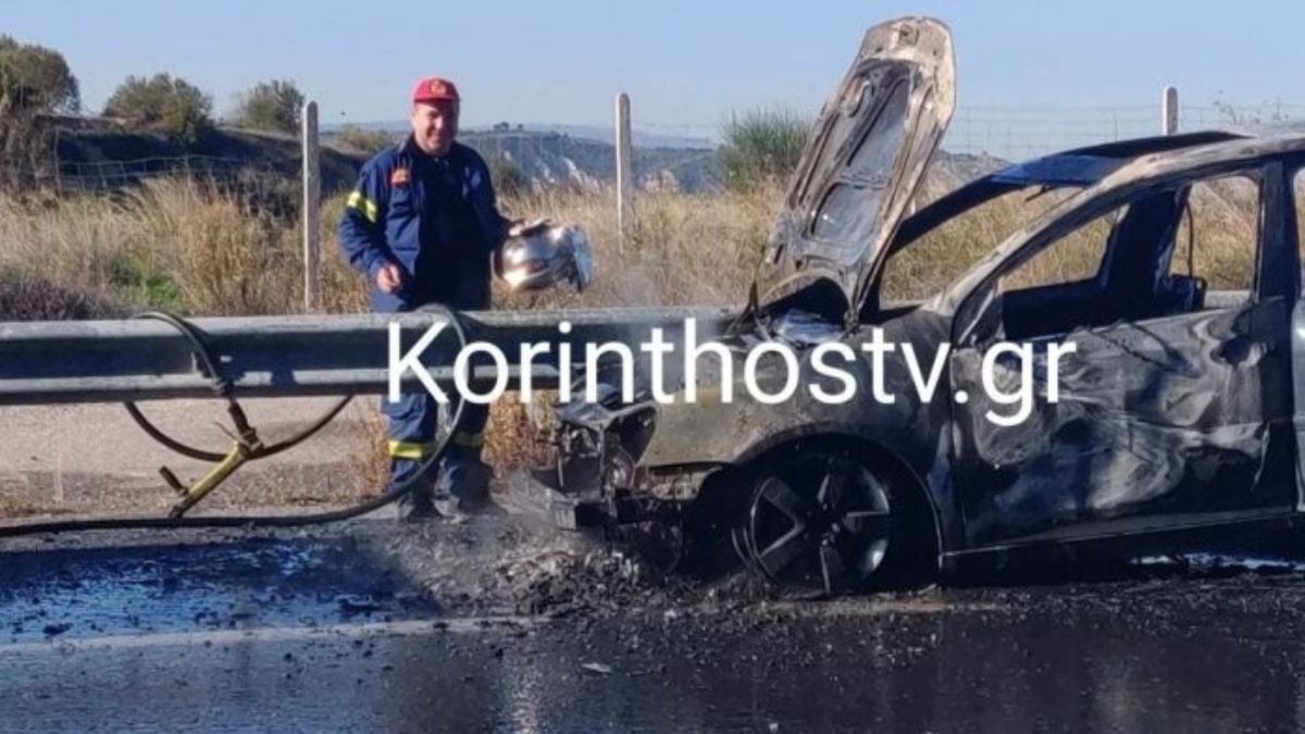 Παρανάλωμα του πυρός εν κινήσει αυτοκίνητο στην Κορίνθου – Τριπόλεως