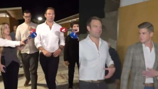 Περιζήτητος στο Ηρώδειο ο Στέφανος Κασσελάκης: Τον «πολιόρκησαν» οι δημοσιογράφοι, το «έσκασε» κακήν – κακώς  (video)