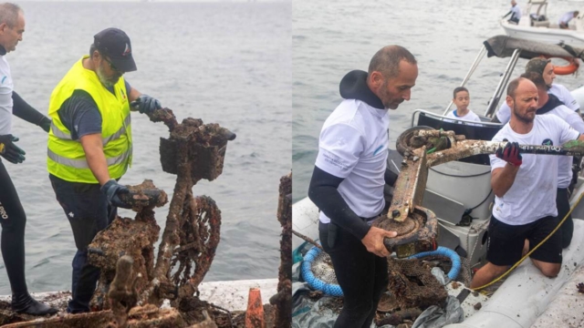 Aπό πατίνια, ποδήλατα μέχρι… μηχανάκι: Δύτες καθάρισαν τον Θερμαϊκό και βρήκαν τα… πάντα όλα (photos)