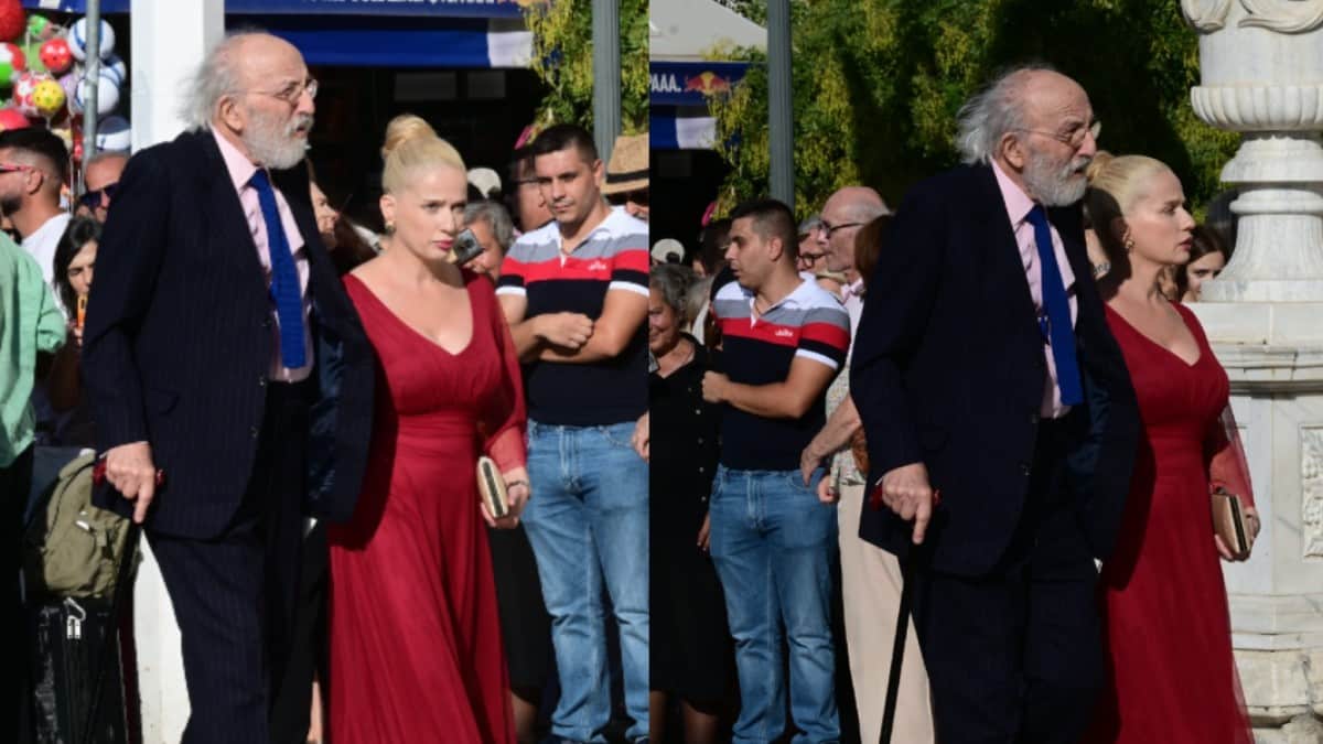 Αγκαζέ ο Αλέξανδρος Λυκουρέζος με τη σύντροφό του στο γάμο της Θεοδώρας και του Μάθιου Λουμάρ (photo)