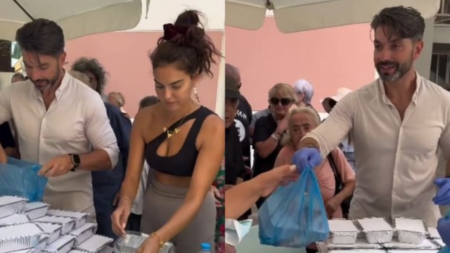 Μεγαλείο ψυχής από Σπύρο Μαρτίκα και Βρισηίδα Ανδριώτου: Μοίρασαν δωρεάν γεύματα σε άπορους (video)