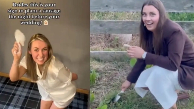 Νύφες στο TikTok θάβουν ωμά λουκάνικα στο έδαφος τη νύχτα πριν το γάμο τους – Αυτός είναι ο παράξενος λόγος που το κάνουν (video)