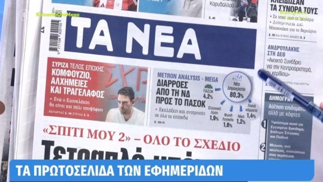 Τα πρωτοσέλιδα των εφημερίδων (13/09)