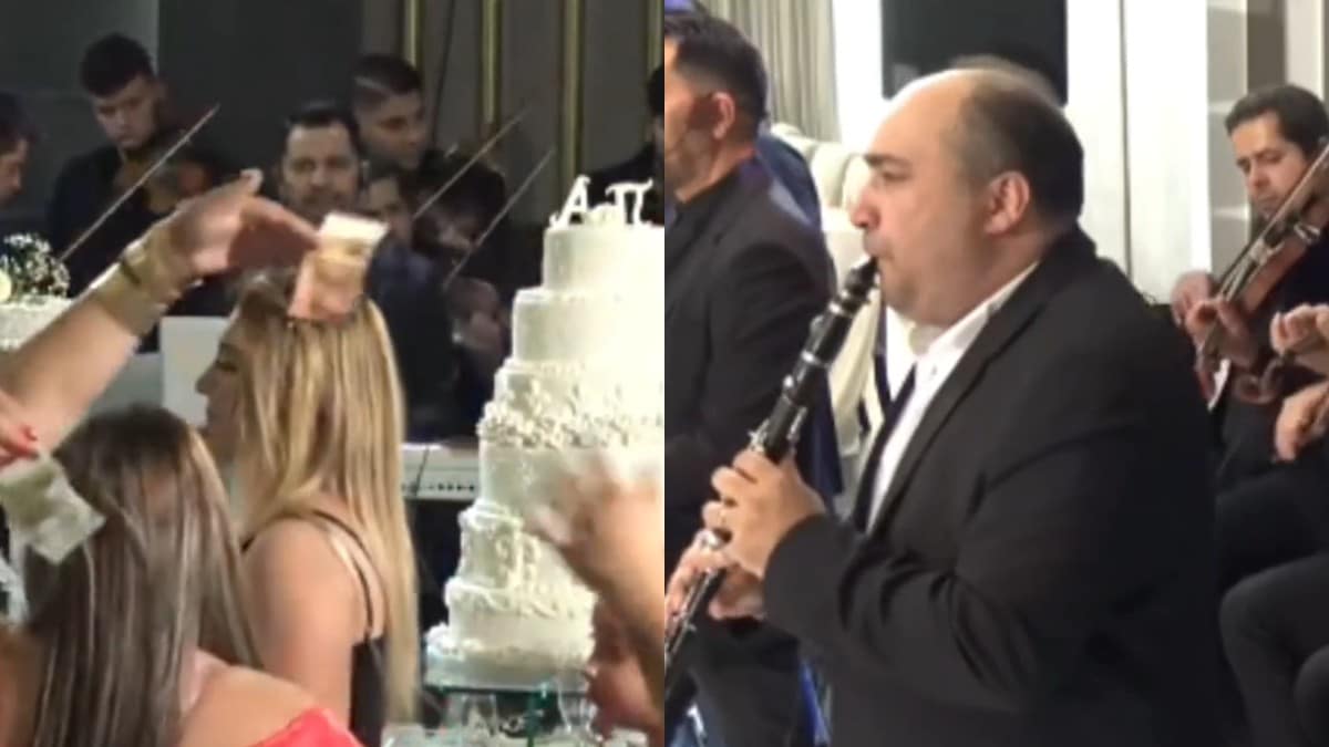 Το μυστικό ήταν στο κλαρίνο: Ο οργανοπαίκτης ξεσήκωσε όλες τις γυναίκες του γάμου και μαζί με το τσιφτετέλι άρχισαν να του πετάνε χρήματα (video)