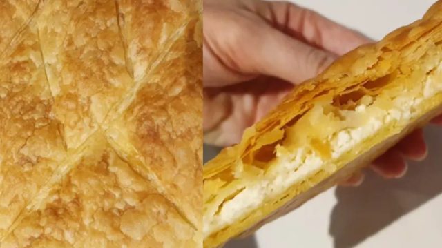 Ζουμπουρλούδικη τυρόπιτα με φέτα και τυρί κρέμα