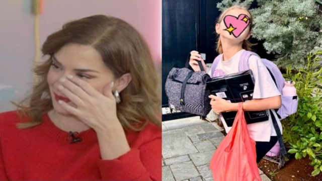 Η Βάσω Λασκαράκη φωτογραφίζει την κόρη της λίγο πριν από το πρώτο κουδούνι στο σχολείο: «Καλή αρχή σε όλα τα παιδιά και στους εκπαιδευτικούς»