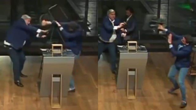Τι κάνετε ρε: Άγρια επίθεση με σκαμπό σε debate στη Βραζιλία – Στο νοσοκομείο υποψήφιος δήμαρχος (video)