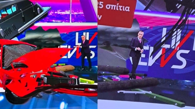 Χάσαμε τον Ευαγγελάτο: Ο τυφώνας «Milton» χτύπησε το στούντιο του Mega!