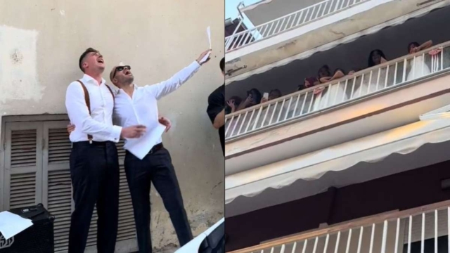 Έρωτας είναι θαρρώ: Τύπος κάνει καντάδα στην μέλλουσα γυναίκα του, λιγο πριν παντρευτούν στην εκκλησία! (video)