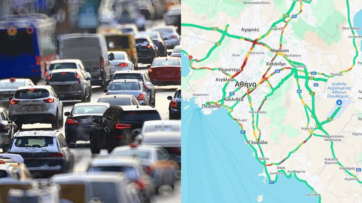 Κίνηση στους δρόμους (08/10): Στο «κόκκινο» ο Κηφισός και στα δύο ρεύματα – Δύσκολη η κυκλοφορία και στην Κηφισίας