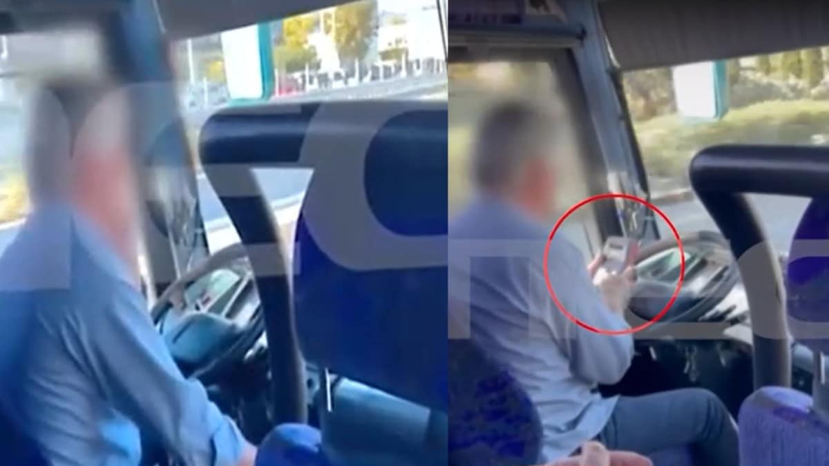 Ελλάδα 2.0: Οδηγός ΚΤΕΛ μιλάει στο κινητό και επισκευάζει μηχάνημα την ώρα που οδηγεί! (video)
