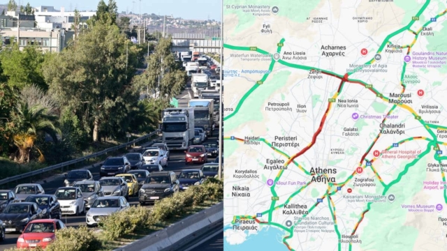 Live κίνηση: «Έμφραγμα» και πάλι στον Κηφισό – Απροσπέλαστοι οι κεντρικοί δρόμοι της Αθήνας (χάρτης)