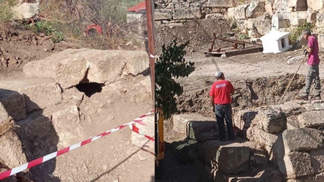 Ιστορική στιγμή: Βρέθηκε Μακεδονικός τάφος στον Αχινό Φθιώτιδας! (photo)