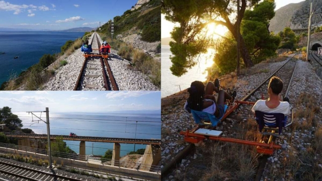 Railbiking στην Ελλάδα: Το ήξερες ότι μπορείς να διανύσεις τις παλιές ράγες της Κακιάς Σκάλας με… «τραινοποδήλατο» και θέα τον Αργοσαρωνικό;