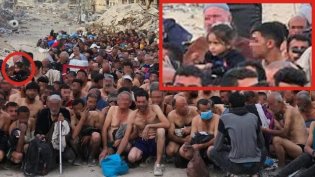 Η συγκλονιστική φωτογραφία με το μικρό κορίτσι ανάμεσα σε ημίγυμνους άνδρες και συντρίμμια – Ποια είναι τελικά;