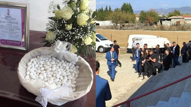 Σπαραγμός στο Αγρίνιο: Κουφέτα και λευκό φέρετρο στην κηδεία του 20χρονου Άκη που σκοτώθηκε σε τροχαίο (photos)