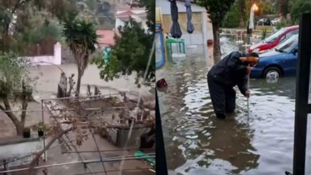 «Σφυροκοπά» τη Λήμνο η κακοκαιρία Bora: Ραγδαία επιδείνωση, μεγάλες πλημμύρες και καταστροφές