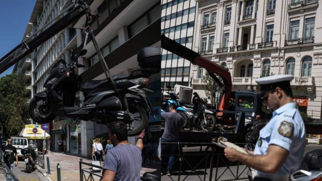 Αθήνα: Έφοδος της Τροχαίας στο κέντρο της πόλης – Τα αυτοκίνητα που σηκώνουν γερανοί