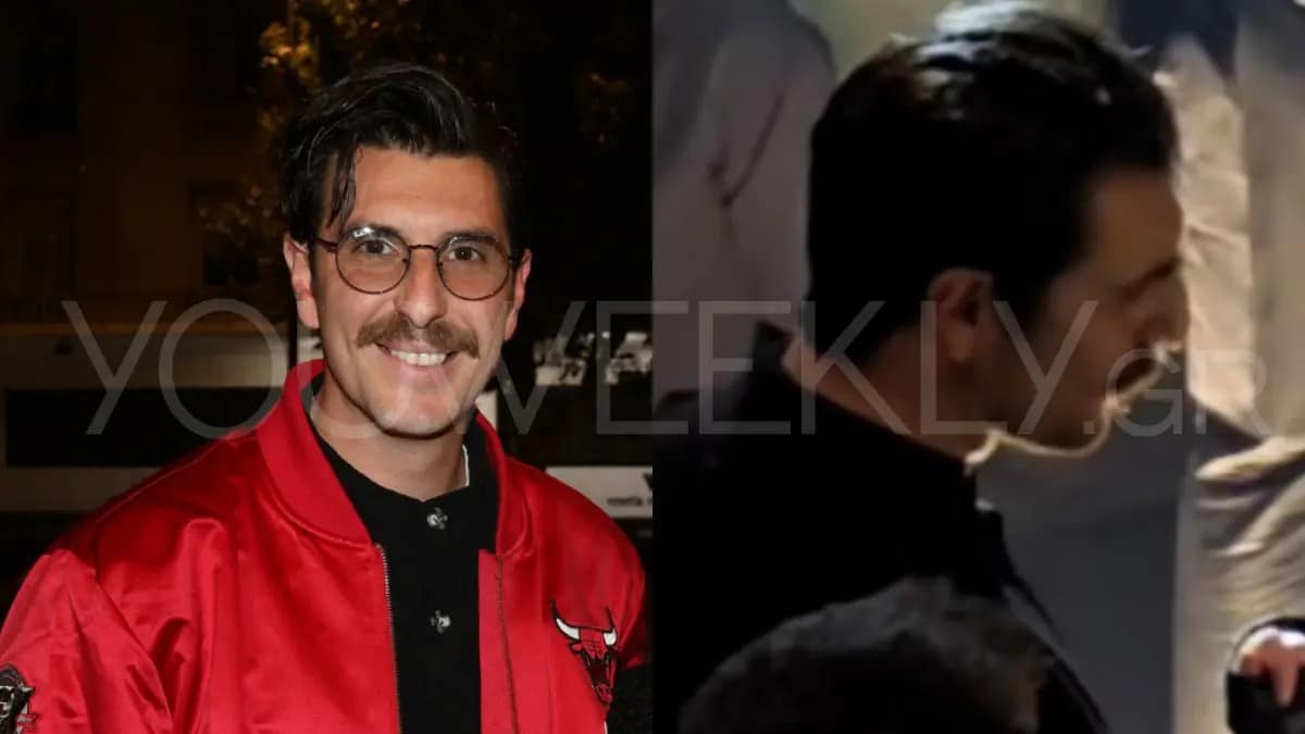Ο Γιώργος Γεροντιδάκης στα μπουζούκια με κοκκινομάλλα χωρίς την Ντορέττα Παπαδημητρίου – Αποκλειστική φωτογραφία