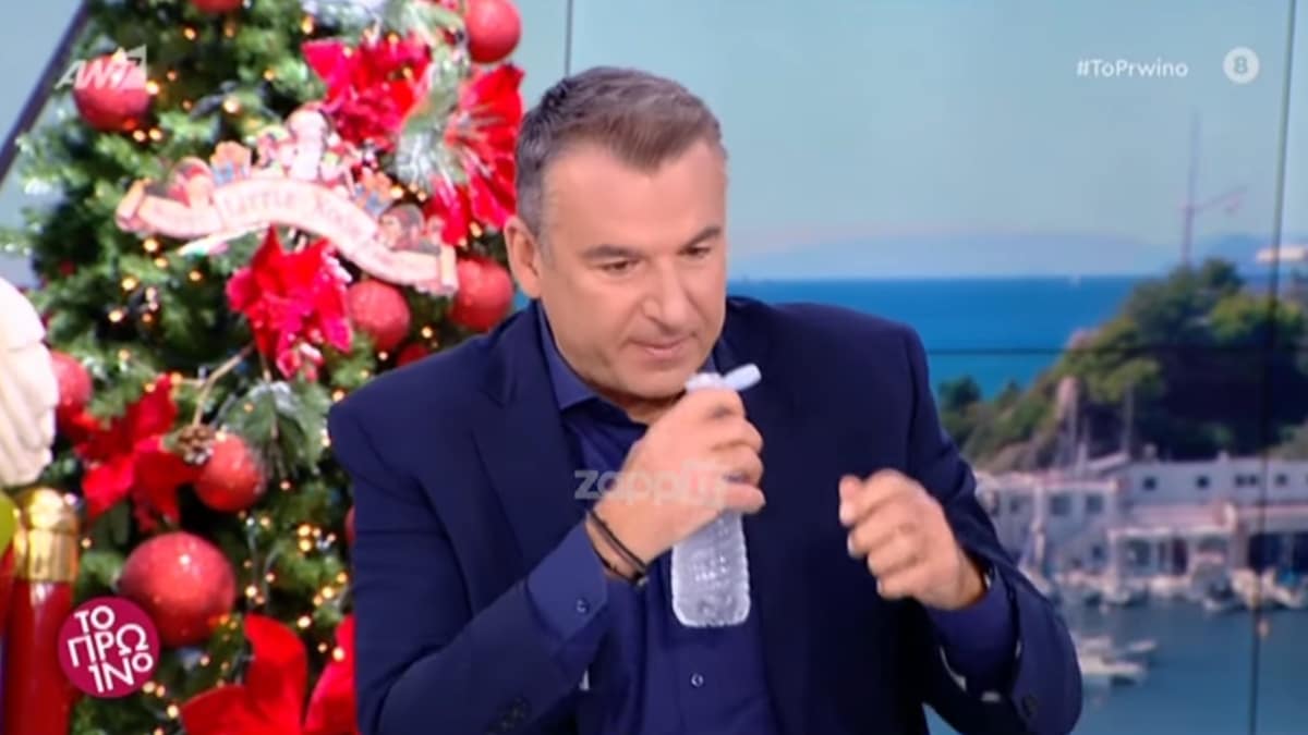 Επικό σκηνικό στο Πρωινό: Έδωσαν στον Λιάγκα τσίπουρο αντί για νερό – «Γρηγόρη με μέθυσες!» (video)